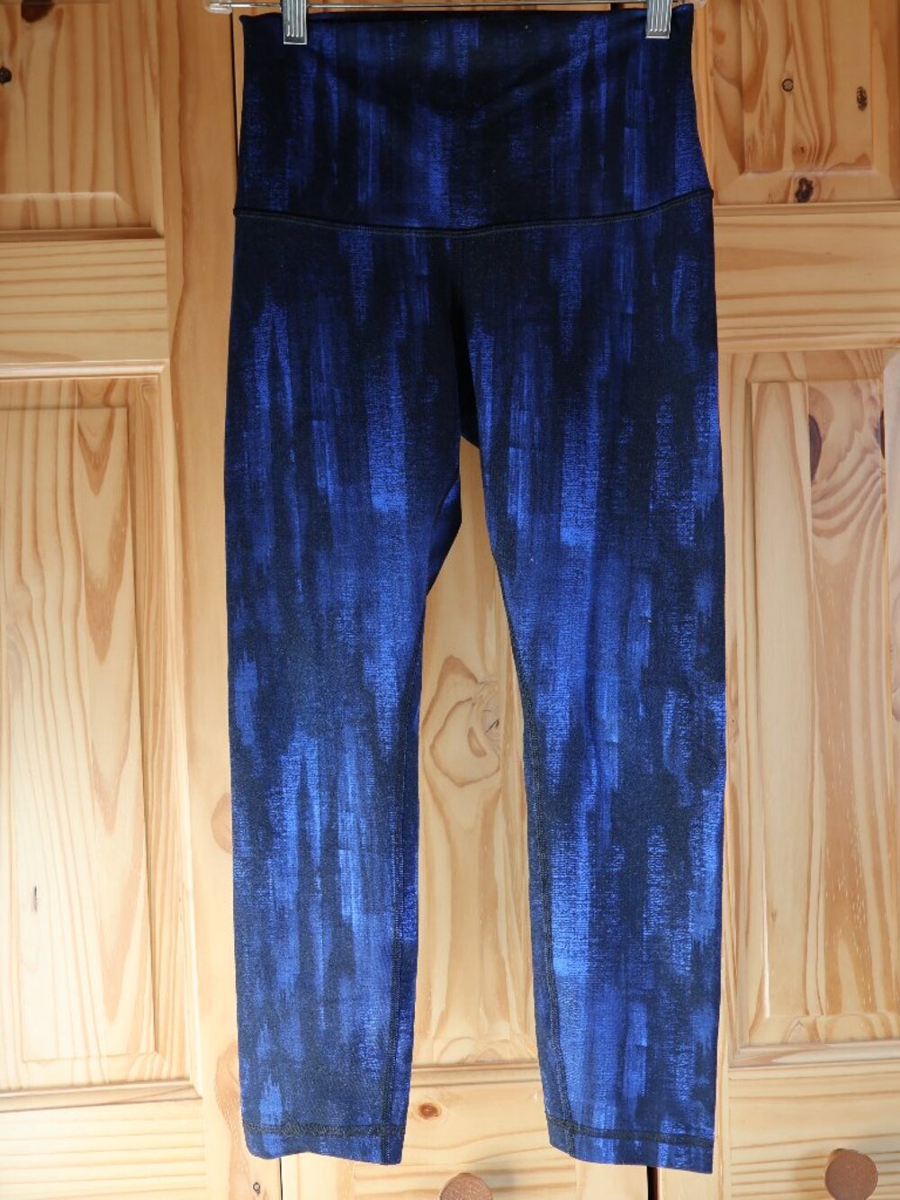 Lululemon Wunder Under Roll Down Leggings Blue Black Prisma No Size Tag